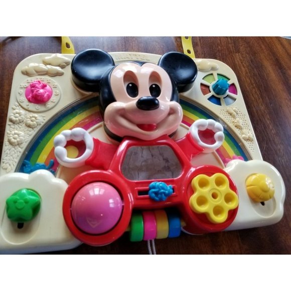 Vintage Disney Mickey Mouse Crib Toy Activity Center - Picture 1 of 3